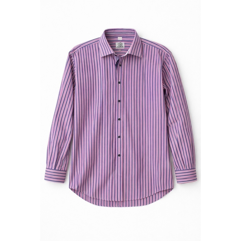 Barbour x Norton & Sons Cleaver Candy Striped Cotton Shirt Mens L Preppy